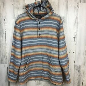 Pendleton Surf Serape Stripe, Popover Hoodie, Sweatshirt Hooded Mens Size S